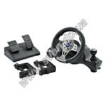 Фото Руль SVEN DRIVER c педалями, Dual vibration + Cooler, 12 доп. кн. Совм. Win2000/XP/Vista, пл.SPS2 /3