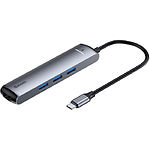 Фото Концентратор HUB USB 3.1 Baseus CAHUB-J0G USB3.1 Type-C --> HDMI + Ethernet RJ-45 Lan + 3* USB3.0-A