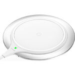 Изображение Беспроводное Wireless ЗУ Baseus WXJS-S2 Silver/White, USB питание Фото Беспроводное Wireless ЗУ Baseus WXJS-S2 Silver/White, USB питание