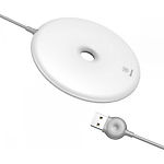 Изображение Беспроводное Wireless ЗУ Baseus WXTTQ-02 White, пончик, USB питание Фото Беспроводное Wireless ЗУ Baseus WXTTQ-02 White, пончик, USB питание