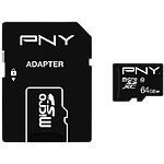 Изображение microSD XC 64GB PNY Performance Plus Class 10 UHS-I (с переходником, P-SDU64G10PPL-GE) Фото microSD XC 64GB PNY Performance Plus Class 10 UHS-I (с переходником, P-SDU64G10PPL-GE)