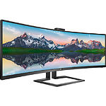 Изображение PHILIPS 49" 499P9H/00 VA CURVED 32:9 5120x1440, 5мс,178/178, 3000:1,70Гц,DP/2*HDMI, USB,2x5Вт,Webcam Фото PHILIPS 49" 499P9H/00 VA CURVED 32:9 5120x1440, 5мс,178/178, 3000:1,70Гц,DP/2*HDMI, USB,2x5Вт,Webcam
