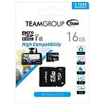 Изображение microSD HC 16GB Team UHS-I Class10 Dash (TDUSDH16GUHS03) с SD переходником Фото microSD HC 16GB Team UHS-I Class10 Dash (TDUSDH16GUHS03) с SD переходником