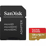 Фото microSD XC 128 GB SanDisk Extreme A2 V30 Class 10 UHS-I U3 (c переходником, SDSQXA1-128G-GN6AA)