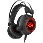 Изображение SVEN AP-U840MV black наушники с микрофоном (кожаные),джек 2*3,5мм и USB LED Фото SVEN AP-U840MV black наушники с микрофоном (кожаные),джек 2*3,5мм и USB LED