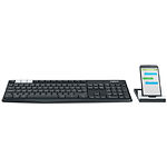 Изображение Клавиатура Logitech Wireless Bluetooth Keyboard K375s Graphite/White, box (920-008184) Фото Клавиатура Logitech Wireless Bluetooth Keyboard K375s Graphite/White, box (920-008184)