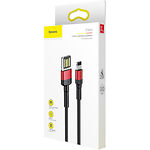 Фото Кабель Baseus CALKLF-G91 Cafule USB/Lightning 1м Red+Black 2.4A