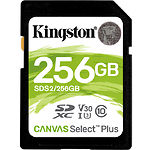 Фото SD XC 256 GB Kingston Canvas Select Plus Class10 UHS-I U3 V30 (SDS2/256GB)