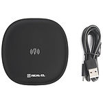 Изображение Беспроводное Wireless ЗУ REAL-EL WL-740 Black (EL123160019) USB micro/TYPE-C Фото Беспроводное Wireless ЗУ REAL-EL WL-740 Black (EL123160019) USB micro/TYPE-C