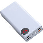 Изображение Внешний аккумулятор Power Bank Baseus (PPMY-02) Mulight PD+QC3.0 30000 mAh 33W White Фото Внешний аккумулятор Power Bank Baseus (PPMY-02) Mulight PD+QC3.0 30000 mAh 33W White