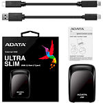 SSD жесткий диск A-Data SD680 240GB External USB 3.2 Gen2 Type-C Black (ASC680-240GU32G2-CBK) - фото
