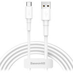 Изображение Кабель Baseus CATSW-02 Mini USB/Type-C, 1м White 3A Фото Кабель Baseus CATSW-02 Mini USB/Type-C, 1м White 3A