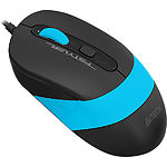 Изображение Мышка A4tech FM10S Blue, проводная, бесшумная, USB, 1600dpi Фото Мышка A4tech FM10S Blue, проводная, бесшумная, USB, 1600dpi
