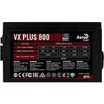 Изображение Блок питания Aerocool VX PLUS 800 RGB APFC 78+ Фото Блок питания Aerocool VX PLUS 800 RGB APFC 78+