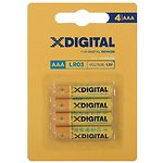 Изображение Батарейка X-Digital LR03 (LR03-4B) AAA 4шт/уп Фото Батарейка X-Digital LR03 (LR03-4B) AAA 4шт/уп