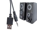 Фото Акустическая система Gemix G-200 black, 2*3W speaker, LED, USB