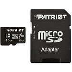 Изображение microSD HC 16Gb PATRIOT LX UHS-I U1 V10 Class10 (с переходником SD, PSF16GLX1MCH) R80/W40 MB/s Фото microSD HC 16Gb PATRIOT LX UHS-I U1 V10 Class10 (с переходником SD, PSF16GLX1MCH) R80/W40 MB/s