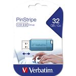 Изображение USB Flash 32Gb Verbatim {49057} PIN STRIPE C.BLUE Фото USB Flash 32Gb Verbatim {49057} PIN STRIPE C.BLUE