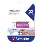 Изображение USB Flash 32Gb Verbatim {49056} PIN STRIPE, розовый Фото USB Flash 32Gb Verbatim {49056} PIN STRIPE, розовый