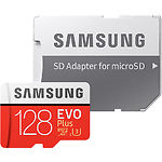 Фото microSD XC 128 Gb Samsung EVO PLUS V2 Class10 UHS-I U3(c переходником на SD, MB-MC128HA/RU)