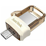 Изображение USB Flash 64Gb SanDisk Ultra Dual M3 OTG/USB3.0 (SDDD3-064G-G46GW) White-Gold Фото USB Flash 64Gb SanDisk Ultra Dual M3 OTG/USB3.0 (SDDD3-064G-G46GW) White-Gold