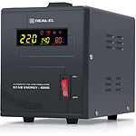 Фото Стабилизатор REAL-EL STAB ENERGY-1000 (EL122400012), black, 1000VA (800Вт), LCD, 1 евророзетка
