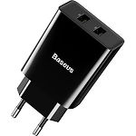 Зарядное устройство Baseus CCFS-R01 (Black) 2*USB  (2.1A) - фото
