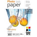 Фотобумага ColorWay глянцевая 260г/м2 100х150 мм (PG2600504R) - фото