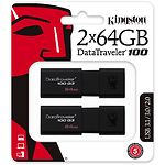 Изображение USB Flash 64GB KINGSTON DataTraveler 100 G3 USB3.0 (DT100G3/64GB-2P) набор 2 шт Фото USB Flash 64GB KINGSTON DataTraveler 100 G3 USB3.0 (DT100G3/64GB-2P) набор 2 шт