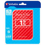 Изображение внешний HDD Verbatim 1TB ext., USB 3.0, 2.5" Red (53203) Фото внешний HDD Verbatim 1TB ext., USB 3.0, 2.5" Red (53203)
