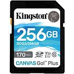 Фото SD XC 256 GB Kingston Canvas Go! Plus C10 UHS-I U3 V30 (SDG3/256GB) R170/W90