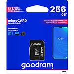 Фото microSD XC 256 GB GOODRAM Class 10 UHS-I (M1AA-2560R12) c SD переходником