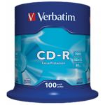 Фото CD-R Verbatim 700Mb 52x Cake 100 pcs Extra Protection (43411)