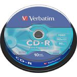 Оптический диск CD-R Verbatim 700Mb 52x Cake 10 pcs Extra Protection - фото