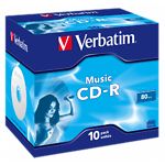Фото CD-R Verbatim Audio 80min 10pcs Jewel Box Music Life Plus (43365)