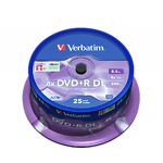 Изображение DVD+R Verbatim 8,5Gb Double Layer 8x Cake 25 pcs Matt Silver (43757) Фото DVD+R Verbatim 8,5Gb Double Layer 8x Cake 25 pcs Matt Silver (43757)
