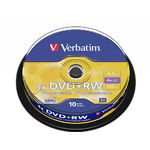 Фото DVD+RW Verbatim 4,7Gb 4x Cake 10 pcs Matt Silver (43488)
