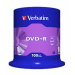 Фото DVD+R Verbatim 4,7Gb 16x Cake 100 pcs Matt Silver (43551)