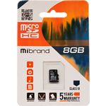 Фото microSD HC 8Gb Mibrand class 10 (MICDHC10/8GB) без переходника