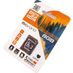 Фото microSD HC 8Gb Mibrand class 10 (MICDHC10/8GB-A) с переходником