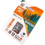 Изображение microSD XC 64Gb Mibrand UHS-I class 10 (MICDXU1/64GB-A) с переходником Фото microSD XC 64Gb Mibrand UHS-I class 10 (MICDXU1/64GB-A) с переходником