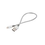 Изображение Кабель Verbatim (48864) USB/Lightning 0.3м Silver (синхронизация и зарядка) Фото Кабель Verbatim (48864) USB/Lightning 0.3м Silver (синхронизация и зарядка)