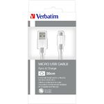 Изображение Кабель Verbatim (48865) USB/Micro-USB 0.3м Silver (синхронизация и зарядка) Фото Кабель Verbatim (48865) USB/Micro-USB 0.3м Silver (синхронизация и зарядка)