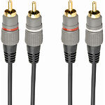 Изображение Кабель Gembird Cablexpert CCAP-202-2.5M премиум 2 RCA-2RCA, 2.5 м Фото Кабель Gembird Cablexpert CCAP-202-2.5M премиум 2 RCA-2RCA, 2.5 м