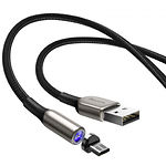Изображение Кабель Baseus CAMXC-H01 Zinc Magnetic USB/Micro USB, 1м Black 2A Фото Кабель Baseus CAMXC-H01 Zinc Magnetic USB/Micro USB, 1м Black 2A