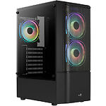 Изображение Корпус AEROCOOL Quantum Mesh-G-BK-v2 Black FRGB без БП, glass side Фото Корпус AEROCOOL Quantum Mesh-G-BK-v2 Black FRGB без БП, glass side
