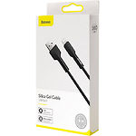 Изображение Кабель Baseus CALGJ-01 Silica USB/Lightning 1м Black Фото Кабель Baseus CALGJ-01 Silica USB/Lightning 1м Black