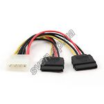 Фото Кабель HDD Gembird Cablexpert CC-SATA-PSY Molex транзит в Serial ATA Power