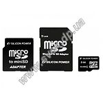 Изображение microSD HC 8GB SILICON POWER Class 6 (с переходником на Mini и полный SD) Фото microSD HC 8GB SILICON POWER Class 6 (с переходником на Mini и полный SD)