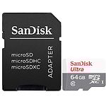 Фото microSD XC 64Gb SanDisk Ultra Class 10 UHS-I (SDSQUNR-064G-GN3MA) с SD переходником, R100MB/s